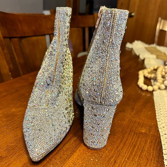 Betsey Johnson Cady Rhinestone Booties - Picture 2 of 5